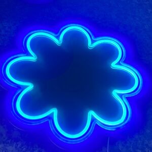 Flower mirror Neon Light